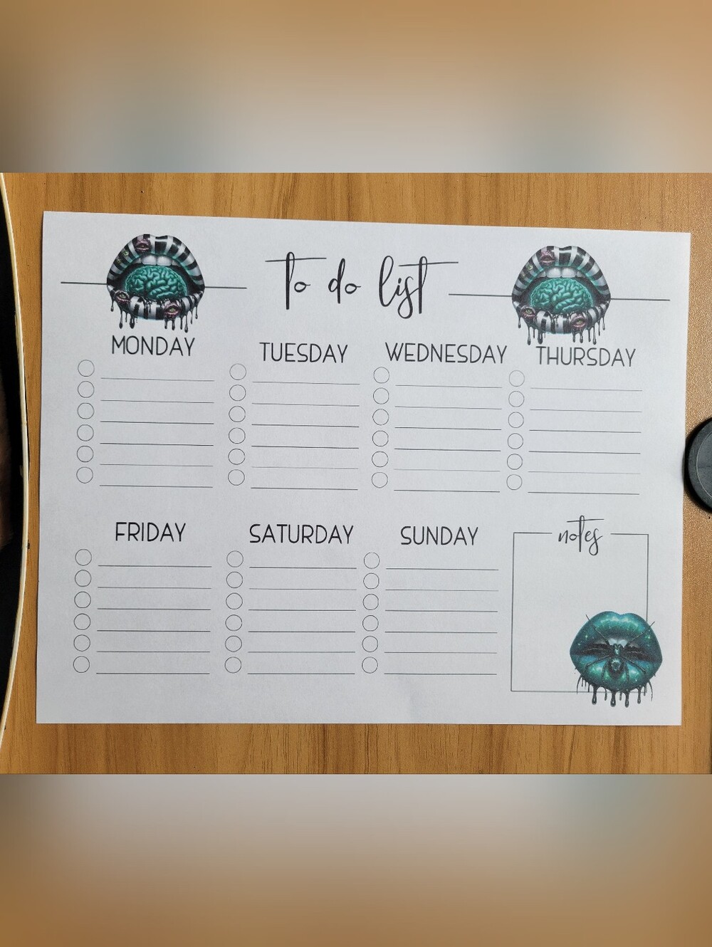 🧋NEW🧋Gothic White Weekly To-Do List Planner Pad